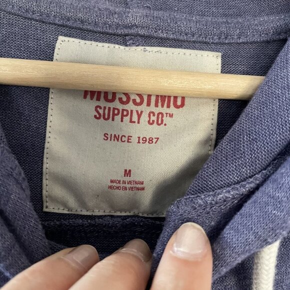 Mossimo Supply Co. indigo lightweight hooded sweater hoodie women's size M - Picture 3 of 8
